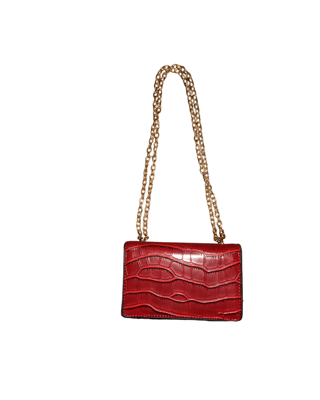 red evening bag